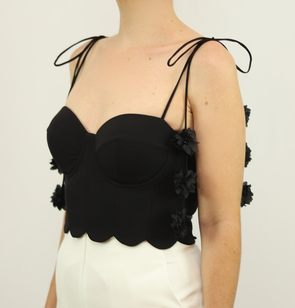 Croptop Fiorella X Ladies • Negro