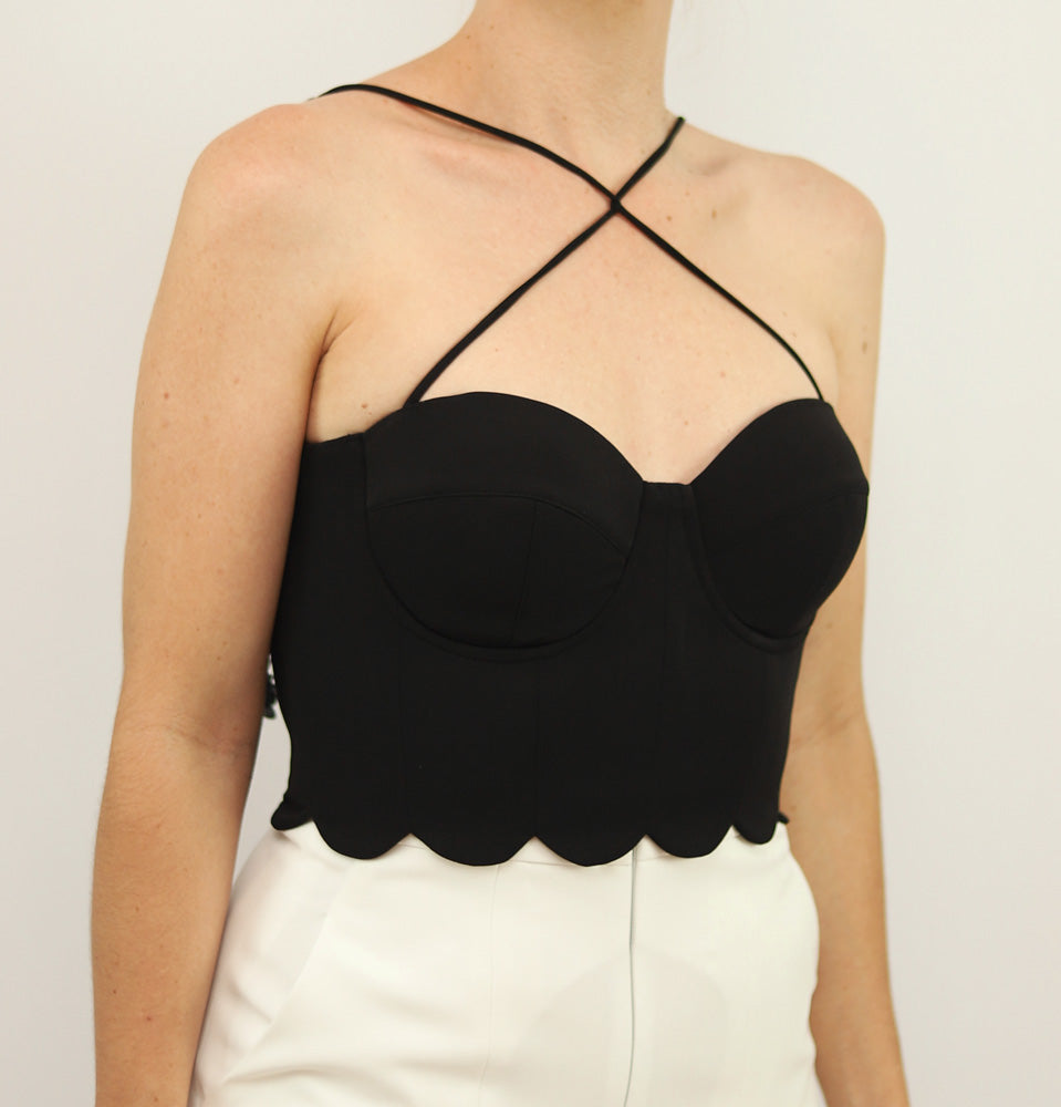 Croptop Fiorella X Ladies • Negro