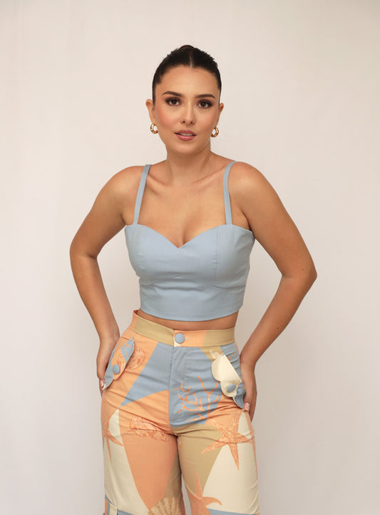 CROPTOP MÚCURA • AZUL